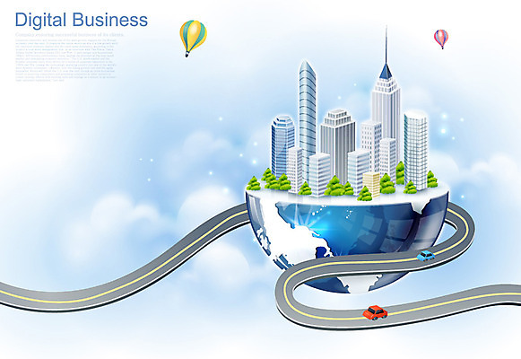 EPS 나무 식물 구름 건축물 건축 도로 지구 육상교통 백그라운드 일러스트 비즈니스 승용차 자동차 하늘 빌딩 사람없음 건물 글로벌 디지털 기구 열기구 도시 입체 국내일러스트 자연요소 길 교통수단 항공교통 교통시설 파일형식 벡터