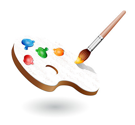 EPS 아이콘 입체아이콘 미술 사람없음 쇼핑 물감 그림물감 미술도구 붓 팔레트 오브젝트 2D아이콘 문화예술 입체 파일형식 벡터