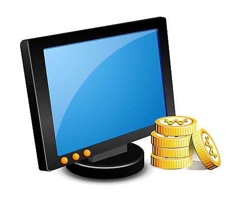 EPS 아이콘 기호 돈 입체아이콘 사람없음 전자제품 쇼핑 스크린 모니터 동전 원화 화폐기호 오브젝트 2D아이콘 문자 컴퓨터 재산 화폐 입체 파일형식 벡터