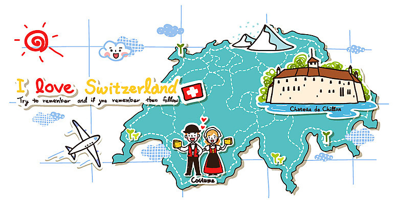 EPS 나무 식물 구름 건축물 커플 여자 남자 건축 나라 한쌍 여행 지도 일러스트 항공교통 비행기 사랑 사람 20대 성인 두명 건물 관광지 태양 깃발 국기 전통의상 스위스 대륙 지도여행 시옹성 청년만 성인만 국내일러스트 자연요소 전통 감정 유럽 교통수단 관계 대중교통 청년 파일형식 벡터