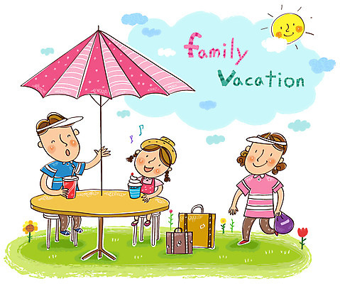 EPS 주간 식물 구름 여자 남자 꽃 초등학생 어린이 음식 여행 의자 가방 일러스트 가족 탁자 하늘 엄마 휴가 휴식 아이스크림 디저트 미소 웃음 사람 소녀 초원 20대 성인 야외 세명 여름 여름휴가 바캉스 태양 여행가방 파라솔 아빠 밀짚모자 야외테이블 국내일러스트 자연요소 모자_잡화 학생 잡화 계절 가구 컨셉 관계 표정 청년 파일형식 벡터 여름_계절