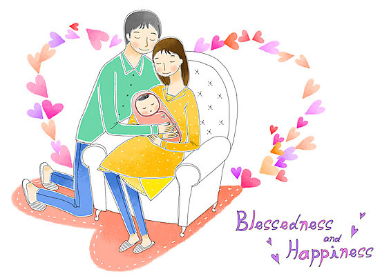 PSD 여자 남자 행복 한쌍 가구 의자 일러스트 가족 사랑 미소 웃음 사람 20대 성인 세명 소파 화목 임산부 임신 육아 하트 아기 국내일러스트 모양 감정 생활용품 컨셉 관계 표정 청년 파일형식