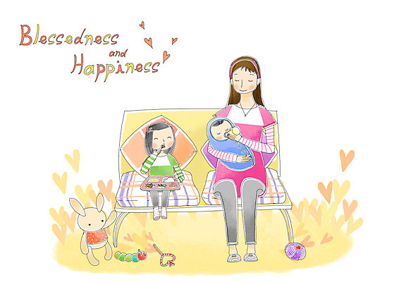 PSD 여자 행복 어린이 음식 인형 가구 쿠션 의자 일러스트 가족 방석 사랑 미소 웃음 사람 소녀 20대 성인 세명 장난감 놀이용품 식사 화목 임산부 임신 육아 자녀 하트 아기 젖병 토끼인형 식판 여자만 국내일러스트 모양 감정 생활용품 컨셉 관계 표정 청년 아기용품 토끼 오브젝트 파일형식