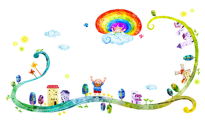 PSD 나무 식물 구름 건축물 남자 건축 초등학생 어린이 백그라운드 무지개 일러스트 날씨 주택 한명 사람 소년 건물 새싹 풍차 남자만 남자한명만 어린이만 소년만 소년한명만 국내일러스트 자연요소 1 학생 파일형식