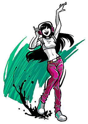 EPS 전신 라이프스타일 여자 음악 음향기기 일러스트 모션 청소년 힙합 한명 사람 라이프 10대 청춘 십대라이프스타일 헤드폰 헤드셋 음악감상 춤 여자만 여자한명만 십대만 십대여자만 십대여자한명만 국내일러스트 1 컨셉 문화예술 생활 전자제품 감상 파일형식 벡터