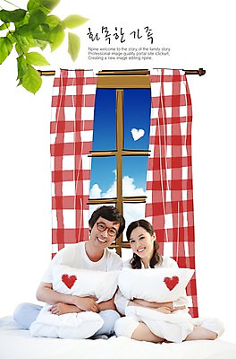 전신 PSD 식물 구름 편집 편집이미지 부부 커플 여자 남자 한쌍 쿠션 잎 창문 베개 하늘 나뭇잎 사랑 미소 웃음 사람 앉기 동양인 20대 성인 두명 앞모습 화목 하트 침대 커튼 청년만 성인만 이미지편집 자연요소 모양 감정 뷰포인트 가구 컨셉 관계 침구 모션 표정 인종 청년 파일형식