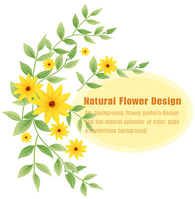 EPS 식물 디자인 꽃잎 꽃 줄기 백그라운드 잎 꽃백그라운드 일러스트 자연 나뭇잎 사람없음 노란색 플라워배경 국내일러스트 컬러 생태계 파일형식 벡터