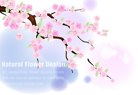 EPS 나무 식물 문양 디자인 꽃잎 꽃 분홍색 백그라운드 무늬 꽃백그라운드 일러스트 자연 사람없음 벚꽃 나뭇가지 벚나무 플라워배경 국내일러스트 컬러 생태계 파일형식 벡터