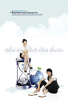 전신 PSD 식물 구름 편집 편집이미지 디자인 여자 남자 지구 백그라운드 돈 비즈니스 하늘 미소 웃음 사람 앉기 동양인 20대 성인 두명 그래픽 금융 경제 글로벌 새싹 디지털 비즈니스맨 비즈니스우먼 모래시계 디지털합성 지구촌 청년만 성인만 비즈니스백그라운드 이미지편집 자연요소 모래 시계 모션 표정 인종 청년 직장인 재산 파일형식