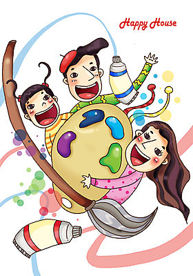 PSD 라이프스타일 여자 남자 딸 행복 초등학생 어린이 예술 한쌍 일러스트 가족 미술 미소 웃음 사람 소녀 성인 라이프 세명 화목 물감 미술도구 붓 팔레트 국내일러스트 학생 감정 컨셉 관계 문화예술 표정 생활 오브젝트 파일형식