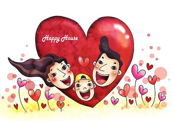 PSD 라이프스타일 여자 남자 행복 아들 초등학생 어린이 한쌍 일러스트 가족 사랑 미소 웃음 사람 소년 성인 라이프 세명 화목 하트 국내일러스트 모양 학생 감정 컨셉 관계 표정 생활 파일형식