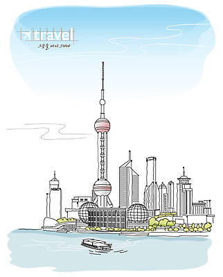 EPS 주간 나무 식물 해외 건축물 건축 해외여행 여행 수상교통 일러스트 하늘 풍경 사람없음 야외 건물 관광지 강 탑 중국 도시 세계여행 도심 동방명주탑 선박 국내일러스트 자연요소 아시아 교통수단 세계 상하이 파일형식 벡터