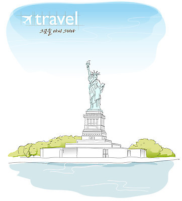 EPS 주간 나무 식물 해외 문화 예술 상징 해외여행 여행 일러스트 하늘 사람없음 야외 물 관광지 강 조각상 미국 도시 세계여행 역사 작품 뉴욕 자유의여신상 국내일러스트 자연요소 북아메리카 미술 세계 조형물 세계문화유산 파일형식 벡터