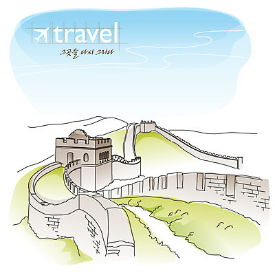 EPS 주간 해외 건축물 건축 문화 해외여행 여행 유적 일러스트 하늘 사람없음 야외 건물 관광지 중국 도시 세계여행 성 역사 만리장성 국내일러스트 자연요소 전통 아시아 세계 세계문화유산 파일형식 벡터