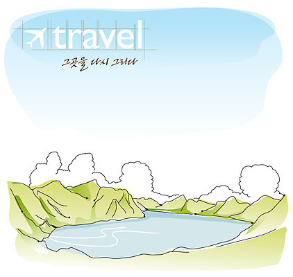 EPS 주간 구름 해외 호수 해외여행 여행 일러스트 자연 하늘 산 사람없음 야외 물 관광지 도시 세계여행 백두산 천지 백두산천지 국내일러스트 자연요소 세계 생태계 파일형식 벡터