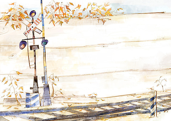 주간 PSD 나무 사계절 계절 백그라운드 낙엽 일러스트 자연 풍경 초원 사람없음 야외 가을풍경 기찻길 가을 횡단보도 신호등 차단기 철도의날 가을배경 국내일러스트 자연요소 식물 잎 보행로 생태계 파일형식 법정기념일 차단 가을_계절