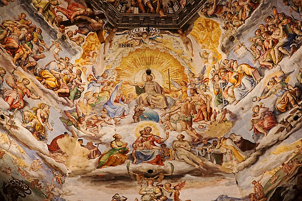 포토 JPG 해외풍경 해외 유럽 유럽풍경 실내 풍경 사람없음 관광지 성당 이탈리아 세계문화유산 벽화 천장 그림 이탈리아문화 두오모 바사리 산타마리아델피오레성당 최후의심판 피렌체 국내포토 나라 여행 종교건축 내부 문화재 작품 유럽문화 파일형식