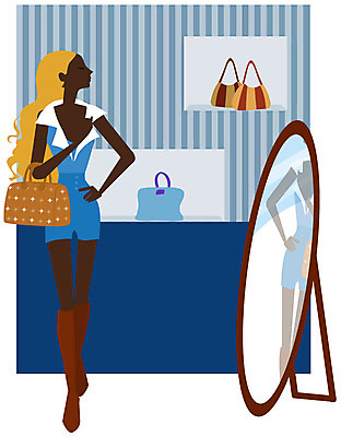 EPS 전신 라이프스타일 잡화 여자 가방 일러스트 한명 서기 사람 20대 라이프 쇼핑 반사 상점 전시 거울 여자만 여자한명만 성인여자만 청년만 청년여자만 성인한명만 청년여자한명만 성인여자한명만 성인만 국내일러스트 1 모션 청년 생활 파일형식 벡터