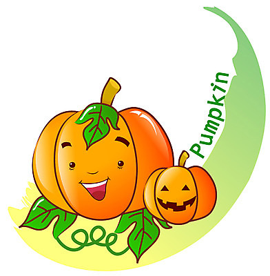 EPS 식물 캐릭터 알파벳 잎 채소 일러스트 호박 사람없음 농작물 주황색 할로윈 식물캐릭터 채소캐릭터 일러캐릭터 영어 컬러 농업 파일형식 벡터