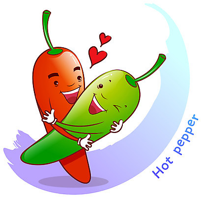 EPS 식물 캐릭터 알파벳 채소 일러스트 고추 사람없음 빨간색 초록색 농작물 홍고추 풋고추 식물캐릭터 채소캐릭터 일러캐릭터 영어 컬러 농업 파일형식 벡터