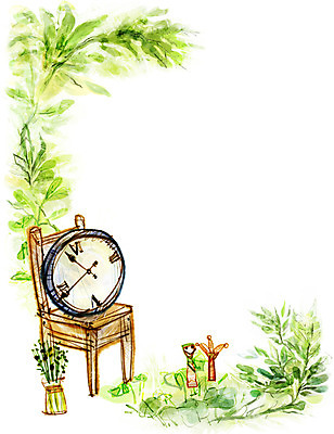 PSD 나무 식물 화분 인형 시계 가구 백그라운드 의자 일러스트 자연 페인터 사람없음 장난감 공백 숲 벽시계 오브젝트 국내일러스트 생활용품 페인팅 생태계 파일형식