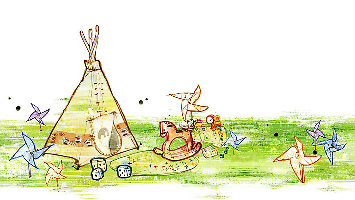 PSD 인형 백그라운드 일러스트 자연 페인터 텐트 초원 사람없음 장난감 공백 목마 바람개비 오브젝트 주사위 천막 나무목마 흔들목마 국내일러스트 페인팅 캠핑도구 생태계 파일형식