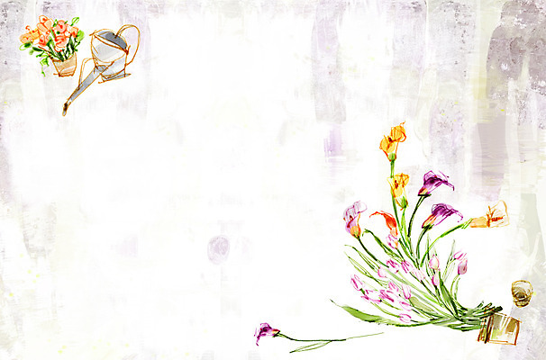 PSD 식물 꽃 화분 백그라운드 일러스트 자연 페인터 사람없음 공백 물뿌리개 오브젝트 국내일러스트 페인팅 생태계 파일형식