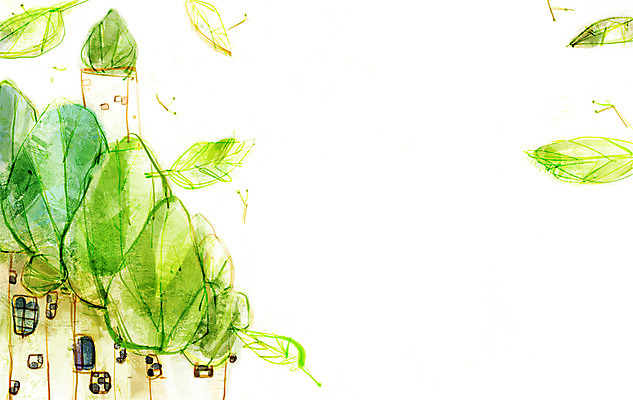 PSD 나무 식물 백그라운드 잎 일러스트 창문 자연 페인터 나뭇잎 사람없음 건물 초록색 공백 국내일러스트 건축물 컬러 페인팅 생태계 파일형식