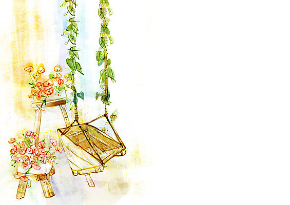 PSD 식물 꽃잎 꽃 화분 줄기 백그라운드 잎 일러스트 자연 페인터 나뭇잎 사람없음 공백 덩굴 오브젝트 그네 국내일러스트 페인팅 생태계 파일형식