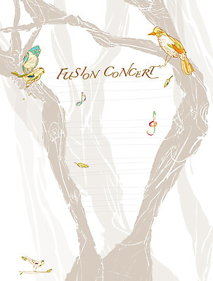 EPS 나무 식물 동물 문화 예술 음악 백그라운드 잎 음표 여러마리 일러스트 조류 문화예술 나뭇잎 사람없음 나뭇가지 오선지 국내일러스트 기호 다수 악보 오선 파일형식 벡터