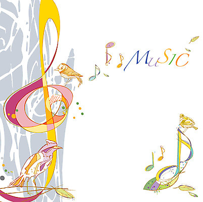 EPS 나무 식물 동물 문화 예술 음악 백그라운드 잎 음표 일러스트 조류 문화예술 나뭇잎 세마리 사람없음 공백 나뭇가지 높은음자리표 국내일러스트 기호 3 파일형식 벡터