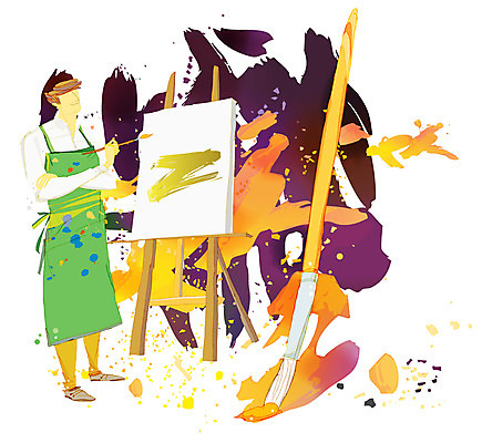 EPS 남자 문화 예술 백그라운드 일러스트 문화예술 미술 한명 서기 사람 성인 물감 미술도구 붓 그리기 이젤 그림 번짐 캔버스 화가 그림붓 아티스트 남자만 남자한명만 성인남자만 성인만 국내일러스트 직업 1 모션 오브젝트 파일형식 벡터 효과