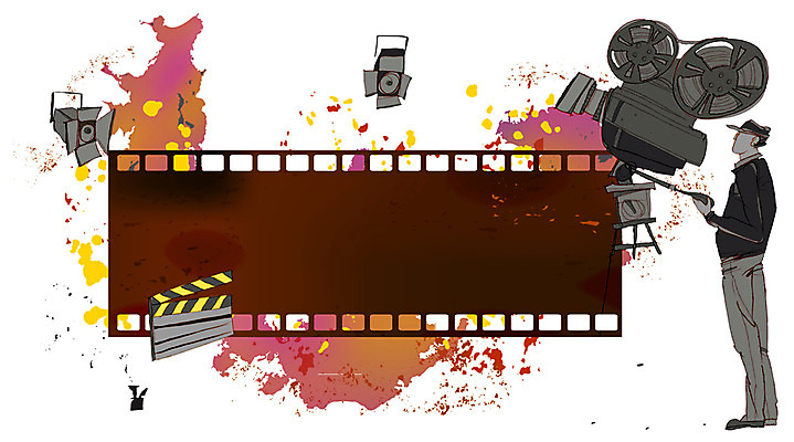 EPS 남자 문화 예술 백그라운드 일러스트 문화예술 조명 한명 서기 사람 성인 촬영 장비 클래퍼보드 카메라맨 필름 영화 영사기 영화촬영 카메라감독 남자만 남자한명만 성인남자만 성인만 국내일러스트 1 모션 감독 사진사 파일형식 벡터