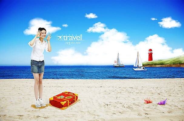 전신 PSD 구름 편집 편집이미지 여자 바다 섬 여행 요트 가방 하늘 등대 한명 서기 미소 웃음 사람 손짓 성인 해변 모래사장 여행가방 외침 소라 선박 여자만 여자한명만 성인여자만 성인만 이미지편집 자연요소 1 잡화 수상교통 배_교통 모션 어패류 표정 소리 파일형식