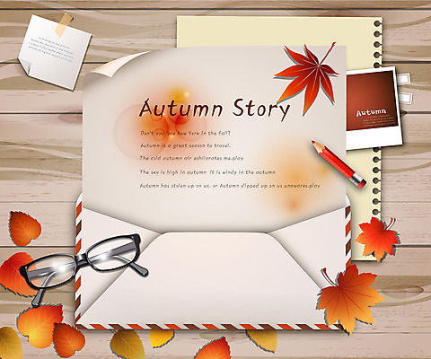 EPS 사계절 종이 안경 백그라운드 단풍 낙엽 잎 일러스트 나뭇잎 편지봉투 색연필 풍경 사람없음 연필 가을 메모지 편지 오브젝트 가을배경 국내일러스트 식물 잡화 계절 학용품 봉투 필기구 사무용품 파일형식 벡터 가을_계절