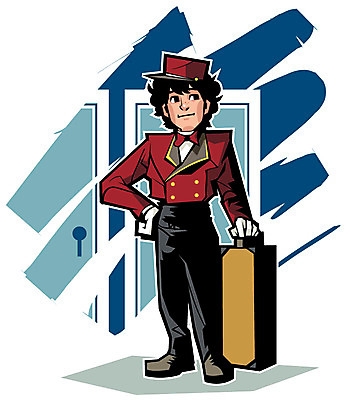 EPS 전신 직업 캐릭터 남자 가방 일러스트 호텔 출입구 직업캐릭터 한명 서기 사람 성인 문 짐 운반 전문직 벨보이 남자만 남자한명만 성인남자만 성인만 일러캐릭터 1 잡화 모션 숙소 파일형식 벡터