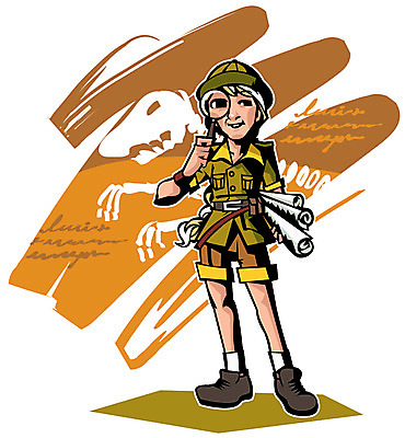 EPS 전신 직업 캐릭터 여자 지도 일러스트 돋보기 뼈 직업캐릭터 실험 한명 서기 사람 성인 기구 도구 전문직 공룡 화석 고고학자 여자만 여자한명만 성인여자만 성인만 일러캐릭터 1 파충류 모션 파일형식 벡터