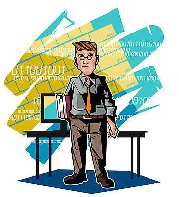 EPS 직업 캐릭터 남자 일러스트 탁자 직업캐릭터 한명 사람 성인 책 컴퓨터 숫자 모니터 키보드 전문직 자판기 컴퓨터프로그래머 프로그래머 남자만 남자한명만 성인남자만 성인만 일러캐릭터 문자 1 가구 전자제품 파일형식 벡터