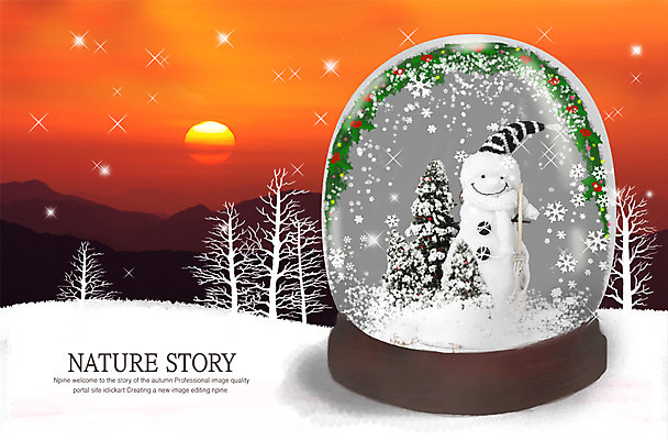 PSD 나무 편집이미지 사계절 계절 실루엣 백그라운드 크리스마스 겨울 자연 눈사람 산 눈꽃 털모자 풍경 사람없음 장식 태양 노을 설원 일몰 눈 스노글로브 이미지편집 자연요소 식물 모자_잡화 기념일 날씨 눈_날씨 촬영기법 생태계 파일형식