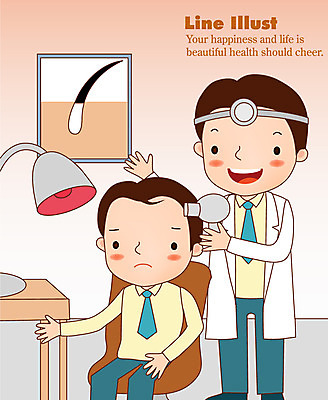 EPS 전신 남자 의자 라인일러스트 일러스트 의학 조명 병원 서기 미소 웃음 사람 앉기 성인 두명 치료 머리카락 진료 의사 책상 확대경 클리닉 기념사진 탈모 탈모클리닉 남자만 성인남자만 성인만 모낭 국내일러스트 가구 모션 표정 머리 의료진 증상 파일형식 벡터