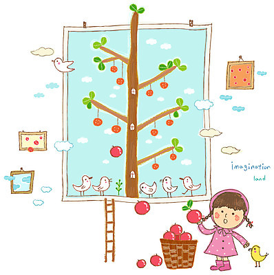 EPS 전신 나무 식물 동물 구름 여자 열매 어린이 액자 과일 일러스트 사다리 창문 상상 조류 병아리 한명 서기 사람 소녀 판타지 바구니 사과 어린이상상 기념사진 여자만 여자한명만 어린이만 소녀만 소녀한명만 동심 국내일러스트 자연요소 1 모션 도구 파일형식 벡터