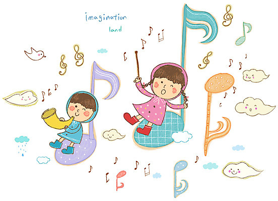 EPS 동물 구름 여자 남자 어린이 악기 음악 음표 일러스트 노래 상상 조류 미소 웃음 사람 앉기 소녀 소년 두명 친구 판타지 높은음자리표 나팔 어린이상상 지휘봉 지휘 8분음표 16분음표 어린이만 동심 국내일러스트 자연요소 기호 관계 모션 문화예술 표정 파일형식 벡터