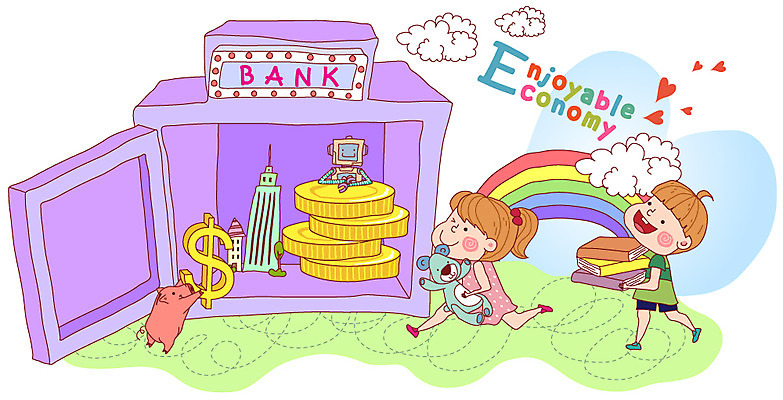 EPS 전신 동물 구름 기호 여자 남자 어린이 인형 무지개 돈 일러스트 포유류 부동산 주택 서기 미소 웃음 사람 소녀 소년 두명 건물 금융 경제 달러 동전 공책 곰인형 저축 돼지 재산 저장 은행 금고 금화 어린이경제 가계부 경제교육 어린이만 금융의날 국내일러스트 자연요소 문자 건축물 교육 모션 문구용품 표정 황금 파일형식 벡터 법정기념일