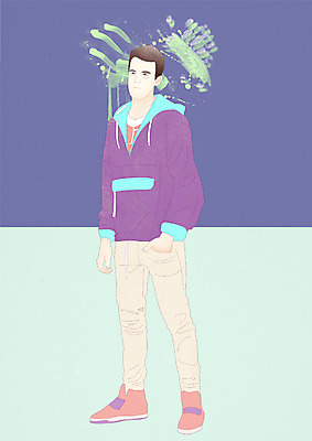 전신 PSD 모델 라이프스타일 패션 남자 벽 맨라이프 포즈 일러스트 한명 서기 사람 성인 라이프 캐주얼 페인트칠 그림 남자만 남자한명만 성인남자만 성인만 국내일러스트 1 옷 모션 페인팅 생활 파일형식