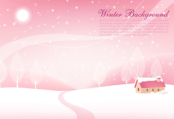 EPS 나무 식물 계절 길 백그라운드 겨울 일러스트 자연 하늘 주택 풍경 사람없음 설원 달 눈 겨울배경 국내일러스트 자연요소 날씨 눈_날씨 건물 생태계 파일형식 벡터