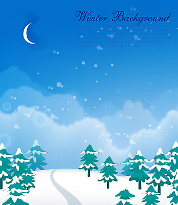 EPS 나무 계절 길 백그라운드 겨울 일러스트 자연 하늘 풍경 사람없음 설원 달 눈 숲 초승달 겨울배경 국내일러스트 자연요소 식물 날씨 눈_날씨 생태계 파일형식 벡터