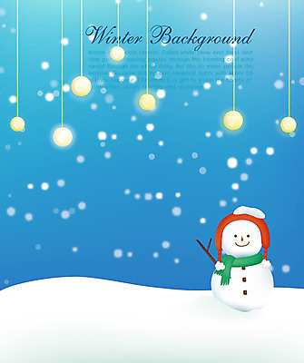 EPS 계절 백그라운드 겨울 일러스트 자연 눈사람 하늘 조명 풍경 사람없음 장식 설원 눈 겨울배경 국내일러스트 자연요소 날씨 눈_날씨 생태계 파일형식 벡터