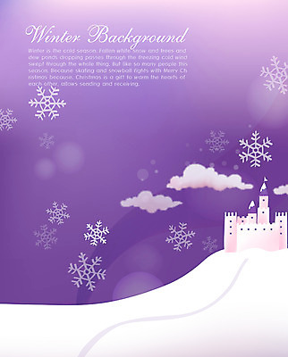 EPS 구름 계절 백그라운드 겨울 무늬 패턴 일러스트 자연 하늘 눈꽃 풍경 사람없음 건물 설원 눈 성 겨울배경 국내일러스트 자연요소 건축물 날씨 눈_날씨 생태계 파일형식 벡터