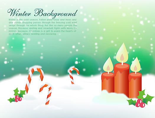 EPS 식물 계절 꽃 백그라운드 크리스마스 겨울 일러스트 초 촛불 자연 지팡이 풍경 사람없음 장식 설원 눈 포인세티아 지팡이사탕 겨울배경 국내일러스트 자연요소 기념일 날씨 눈_날씨 사탕 생태계 파일형식 벡터