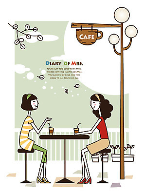 EPS 전신 구름 라이프스타일 여자 화분 커피 의자 일러스트 탁자 티타임 휴식 나뭇잎 간판 사람 앉기 성인 두명 라이프 30대 친구 카페 팻말 마시기 차 주부 미시라이프 주부라이프 여자만 성인여자만 장년만 장년여자만 성인만 국내일러스트 자연요소 음료 가구 컨셉 잎 관계 모션 프레임 생활 장년 상점 파일형식 벡터